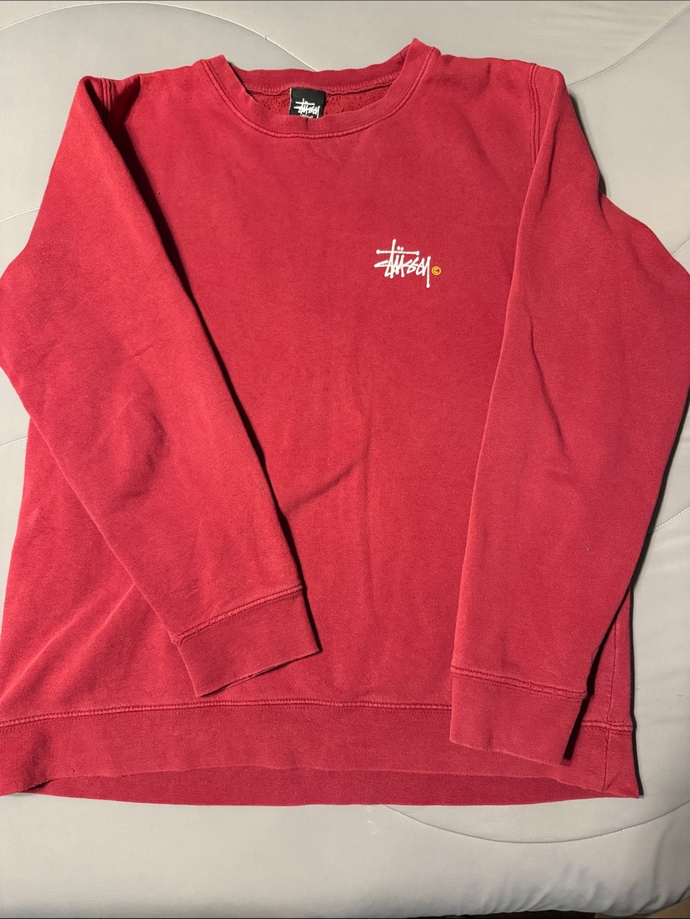 Stussy maroon/burgundy Crewneck Sweatshirt